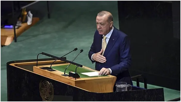 Przerwane, poprzez wyłączenie mikrofonu, przemówienie prezydenta Turcji Recepa Erdoğana w ONZ w sprawie ludobójstwa w Gazie 2025.09.22